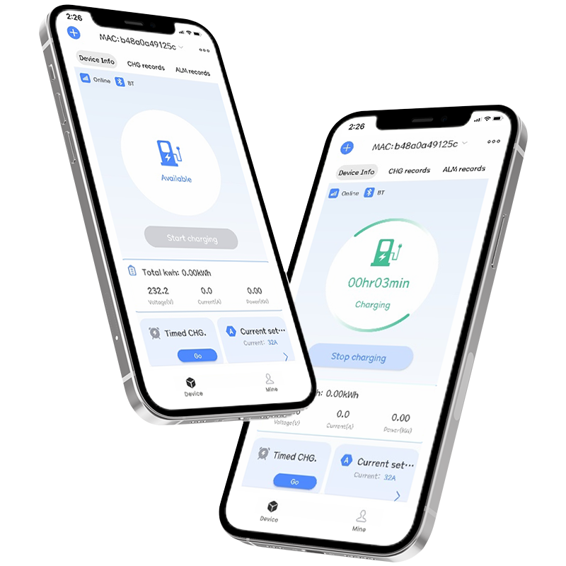 ev charger app control